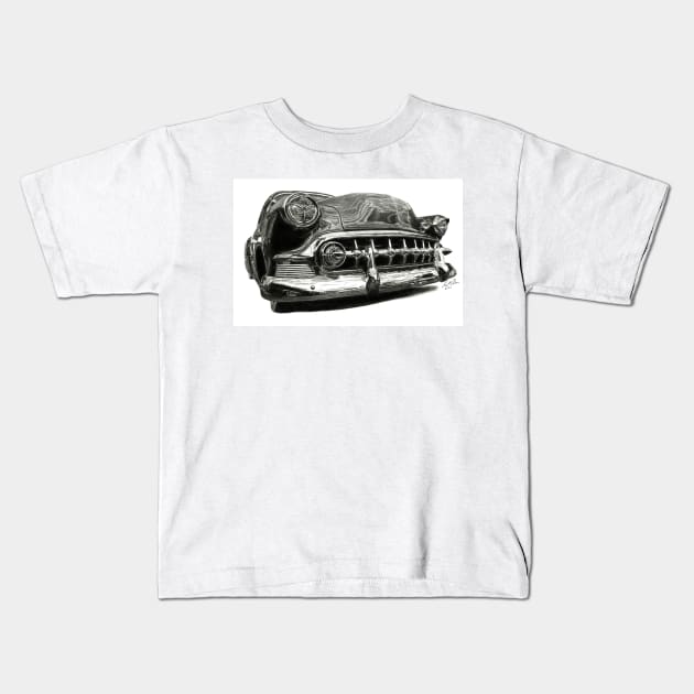 Vintage 1950s Car - classic car Kids T-Shirt by allthumbs